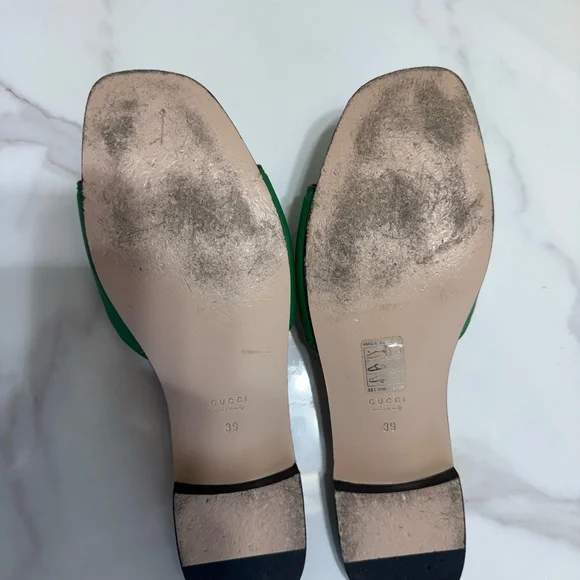 Gucci Vibrant Green Slide Sandals - Picture 7 of 7